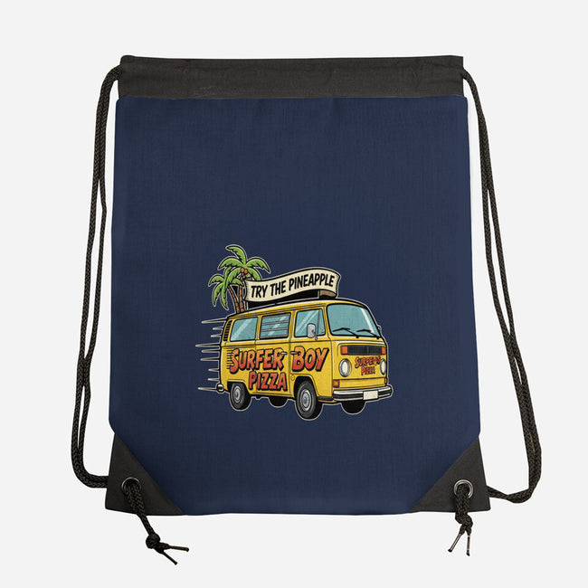 Surfer Boy Pizza-None-Drawstring-Bag-LILIVIA