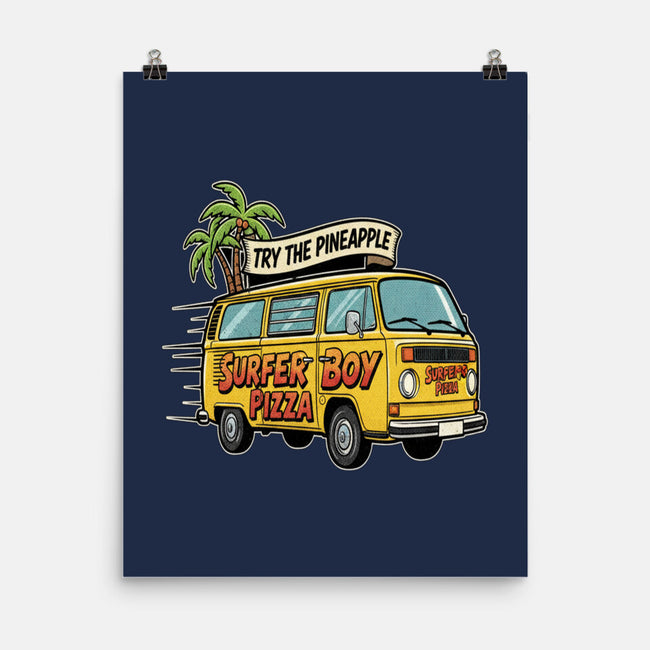 Surfer Boy Pizza-None-Matte-Poster-LILIVIA