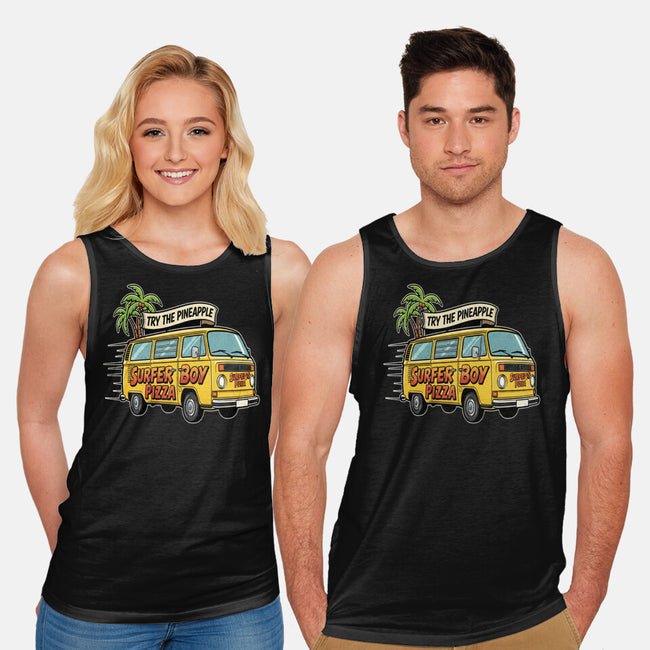 Surfer Boy Pizza-Unisex-Basic-Tank-LILIVIA