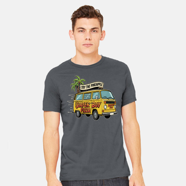 Surfer Boy Pizza-Mens-Heavyweight-Tee-LILIVIA