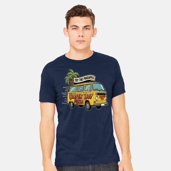 Surfer Boy Pizza-Mens-Heavyweight-Tee-LILIVIA