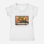 Ghost Hunt Mobile-Womens-V-Neck-Tee-glitchygorilla