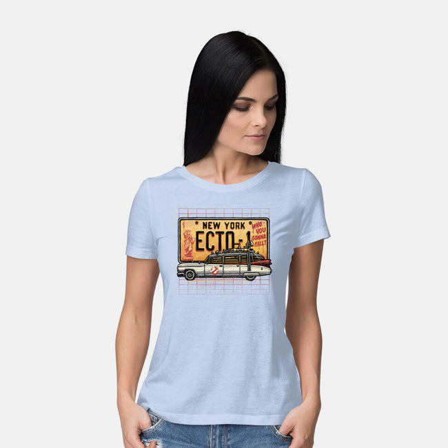 Ghost Hunt Mobile-Womens-Basic-Tee-glitchygorilla