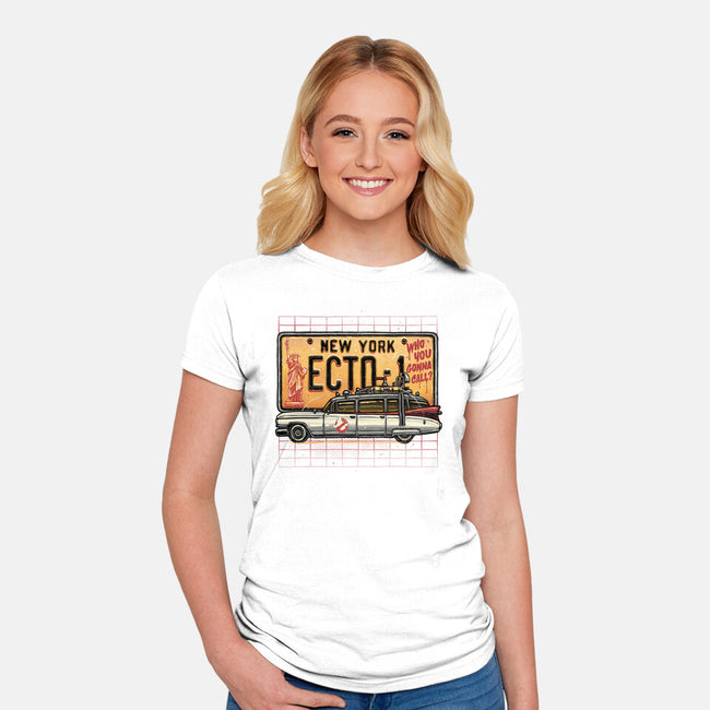 Ghost Hunt Mobile-Womens-Fitted-Tee-glitchygorilla