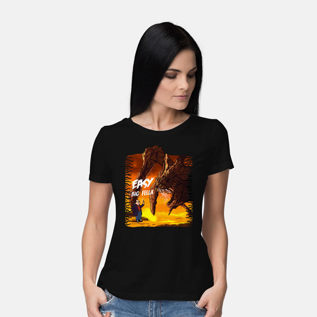 Calm Down Large Fellow-Womens-Basic-Tee-SeamusAran