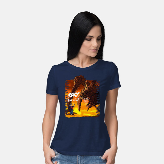 Calm Down Large Fellow-Womens-Basic-Tee-SeamusAran