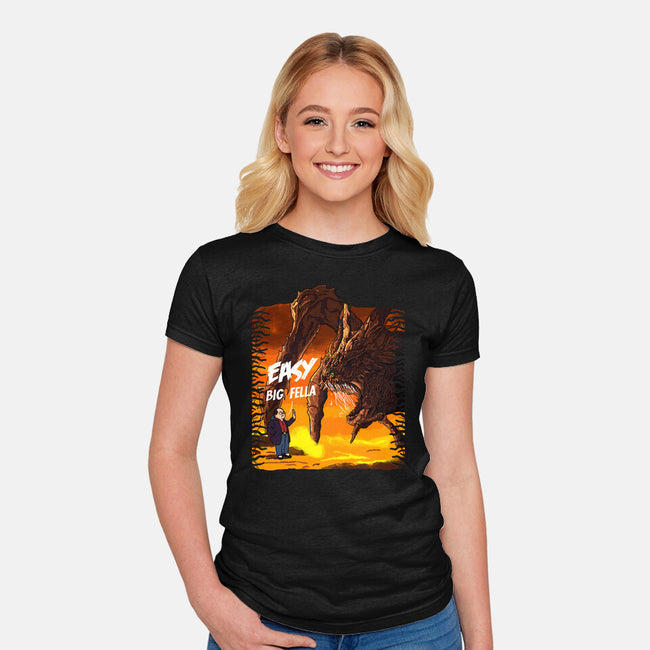 Calm Down Large Fellow-Womens-Fitted-Tee-SeamusAran