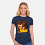 Calm Down Large Fellow-Womens-Fitted-Tee-SeamusAran