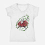 Rose Battle-Womens-V-Neck-Tee-nickzzarto