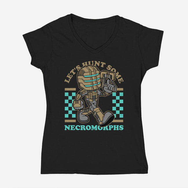 Game Mascot Space Engineer-Womens-V-Neck-Tee-Studio Mootant