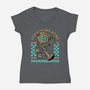Game Mascot Space Engineer-Womens-V-Neck-Tee-Studio Mootant
