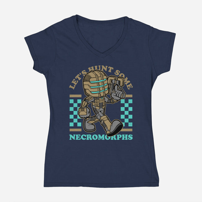Game Mascot Space Engineer-Womens-V-Neck-Tee-Studio Mootant