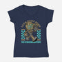 Game Mascot Space Engineer-Womens-V-Neck-Tee-Studio Mootant