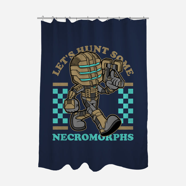 Game Mascot Space Engineer-None-Polyester-Shower Curtain-Studio Mootant