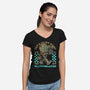 Game Mascot Space Engineer-Womens-V-Neck-Tee-Studio Mootant