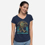 Game Mascot Space Engineer-Womens-V-Neck-Tee-Studio Mootant
