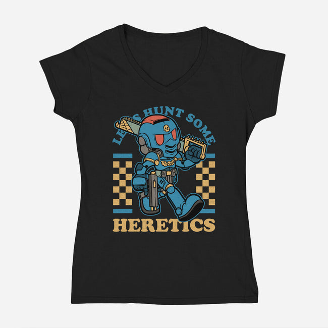 Game Mascot RPG Marine-Womens-V-Neck-Tee-Studio Mootant