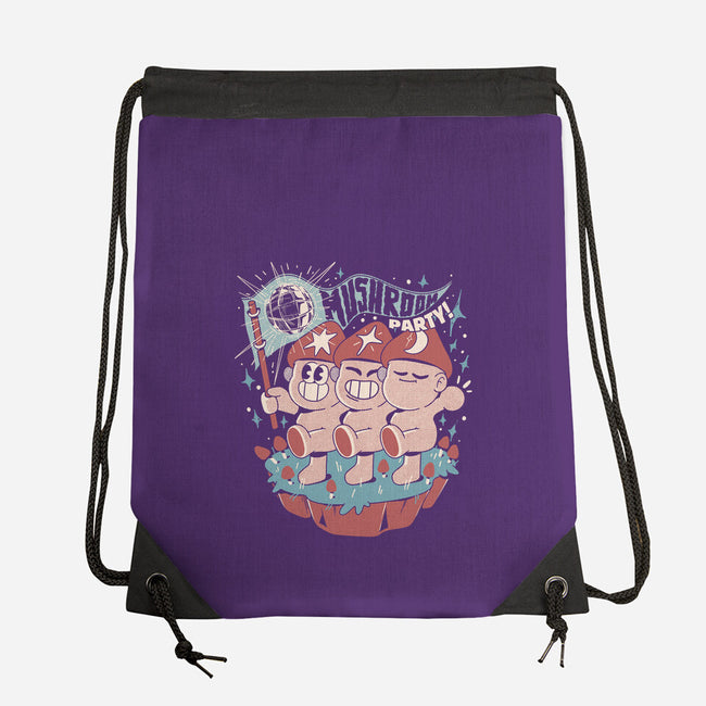 Mushroom Party-None-Drawstring-Bag-ilustrata