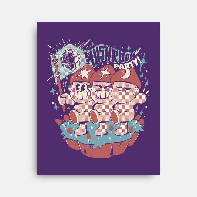 Mushroom Party-None-Stretched-Canvas-ilustrata
