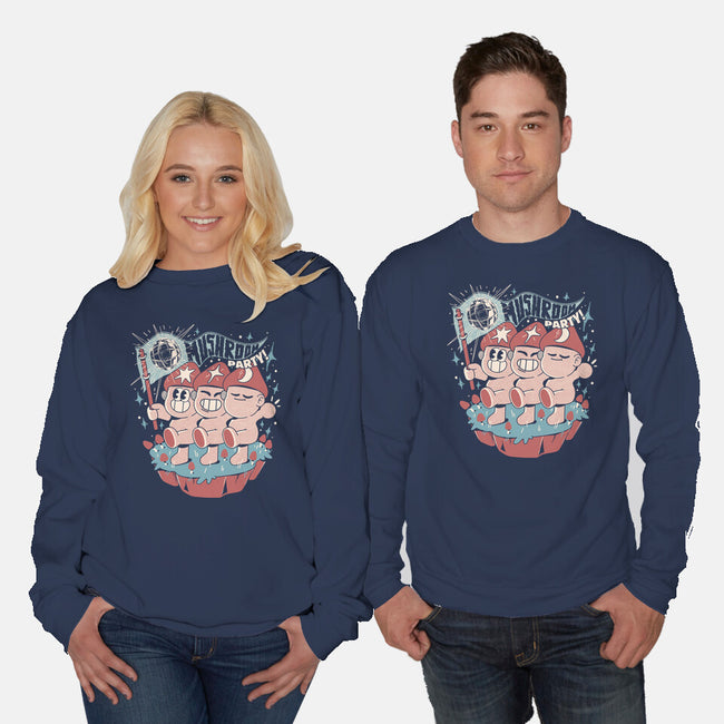 Mushroom Party-Unisex-Crew Neck-Sweatshirt-ilustrata