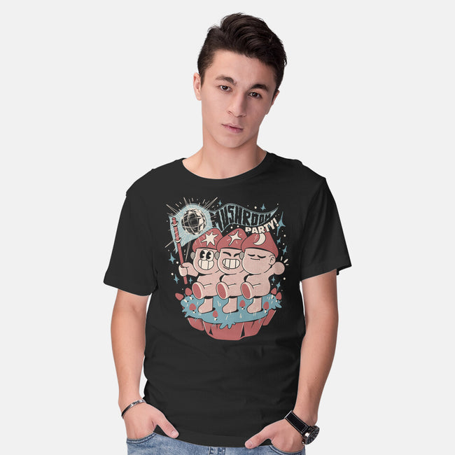 Mushroom Party-Mens-Basic-Tee-ilustrata
