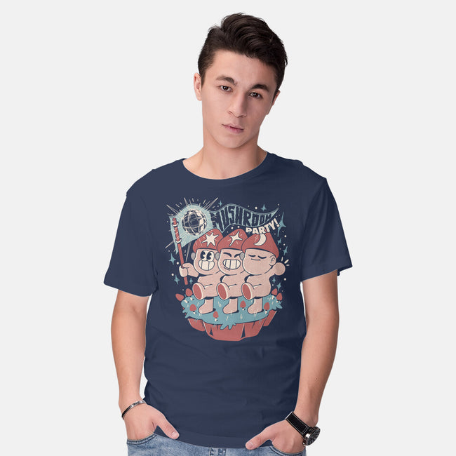 Mushroom Party-Mens-Basic-Tee-ilustrata