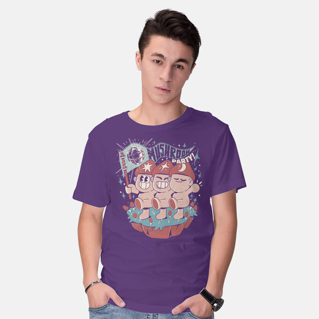 Mushroom Party-Mens-Basic-Tee-ilustrata