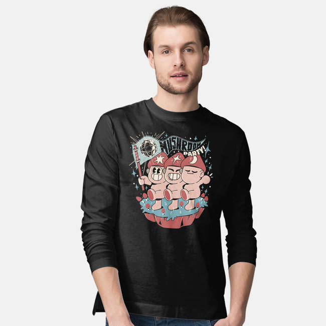 Mushroom Party-Mens-Long Sleeved-Tee-ilustrata