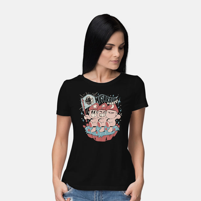 Mushroom Party-Womens-Basic-Tee-ilustrata