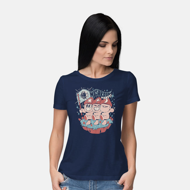 Mushroom Party-Womens-Basic-Tee-ilustrata