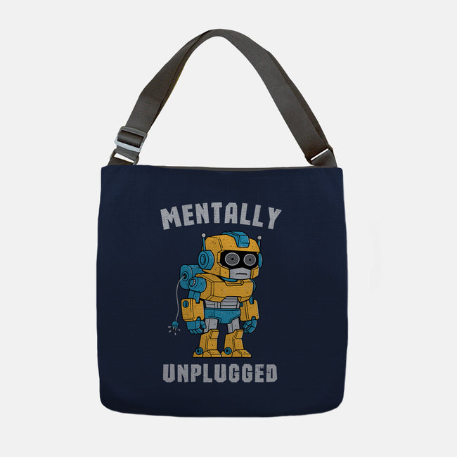 Mentally Unplugged-None-Adjustable Tote-Bag-GODZILLARGE