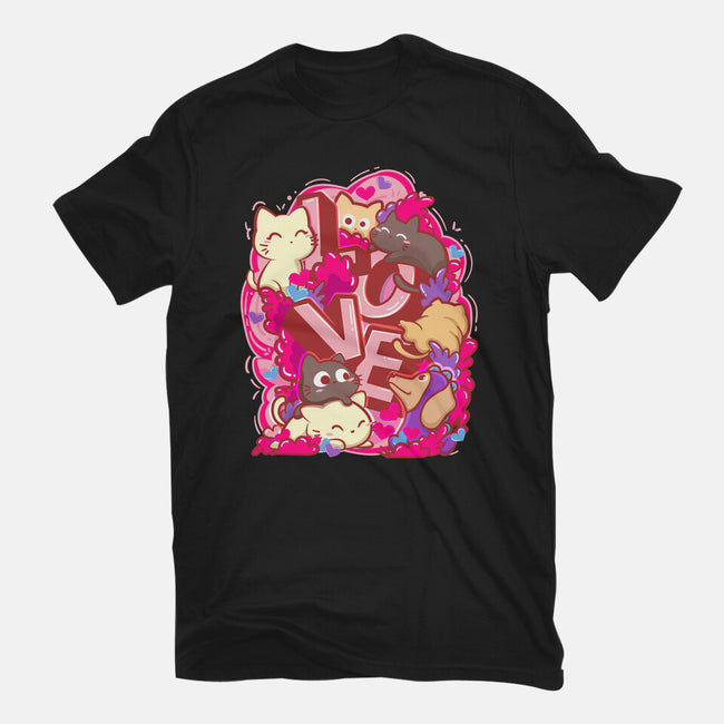 Meow Love-Mens-Basic-Tee-bloomgrace28
