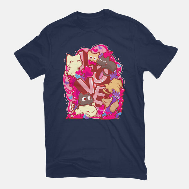 Meow Love-Womens-Basic-Tee-bloomgrace28