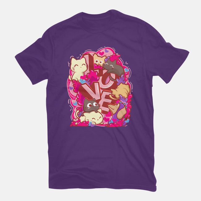 Meow Love-Mens-Basic-Tee-bloomgrace28