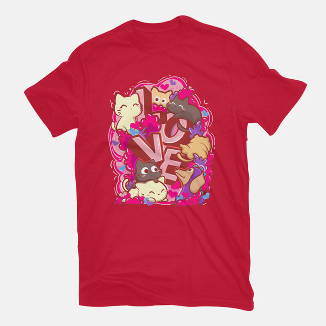 Meow Love-Mens-Basic-Tee-bloomgrace28