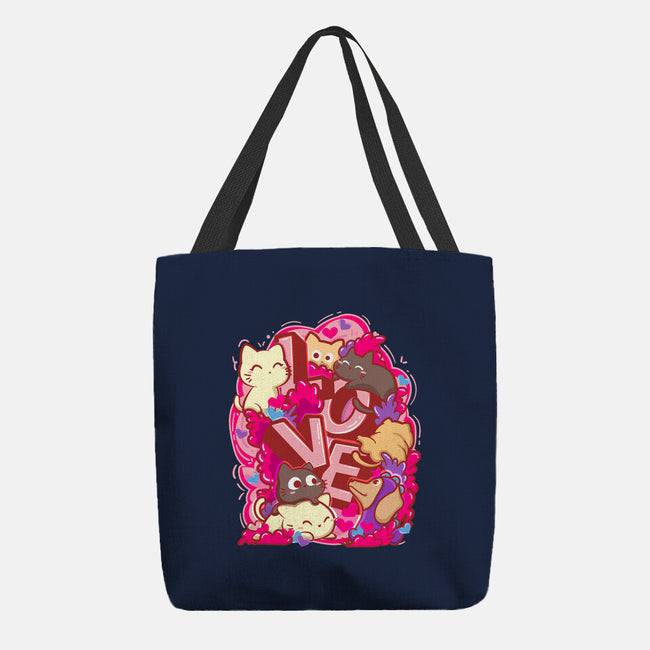 Meow Love-None-Basic Tote-Bag-bloomgrace28