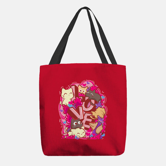 Meow Love-None-Basic Tote-Bag-bloomgrace28