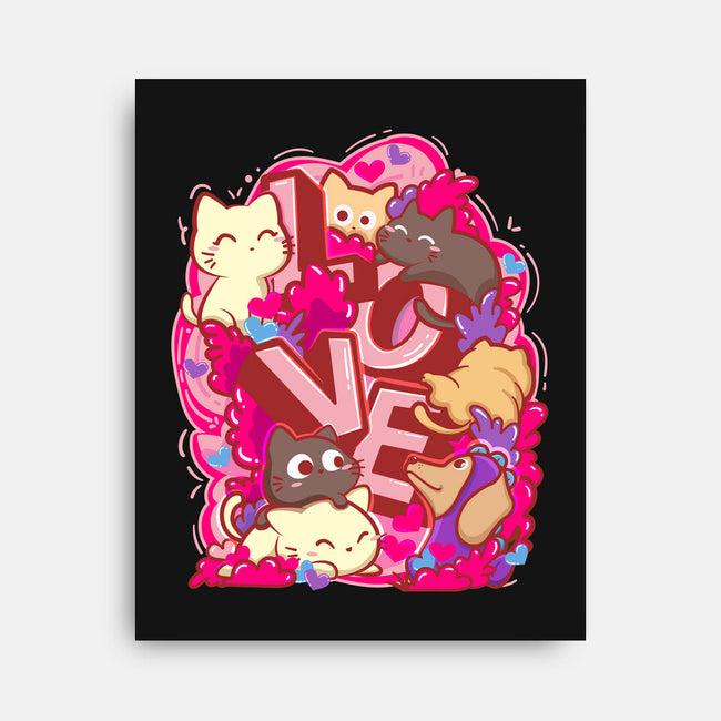 Meow Love-None-Stretched-Canvas-bloomgrace28