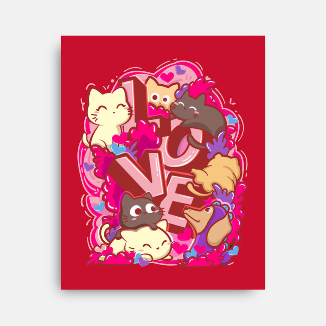 Meow Love-None-Stretched-Canvas-bloomgrace28