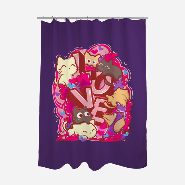 Meow Love-None-Polyester-Shower Curtain-bloomgrace28