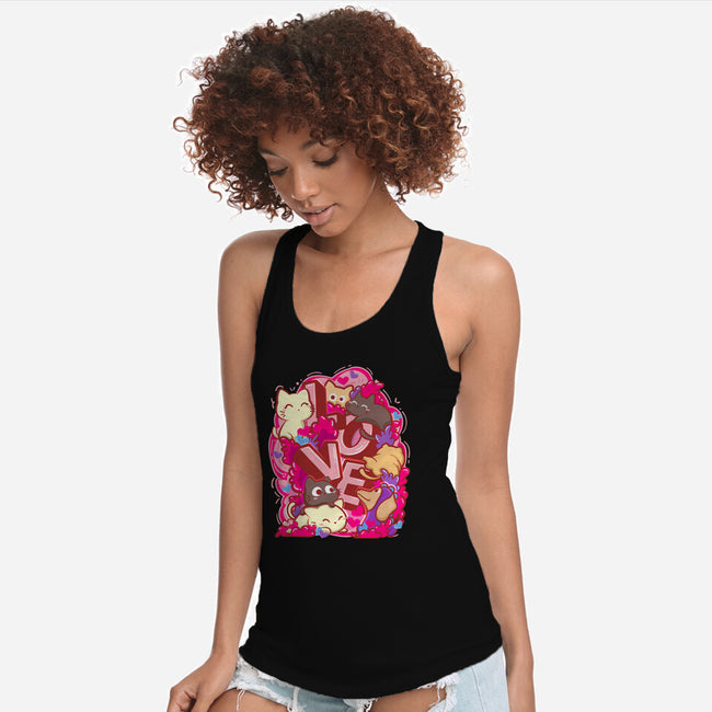 Meow Love-Womens-Racerback-Tank-bloomgrace28