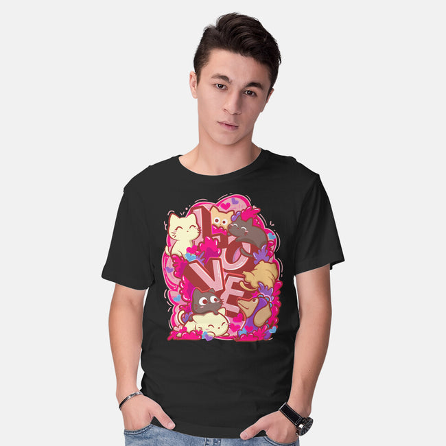 Meow Love-Mens-Basic-Tee-bloomgrace28
