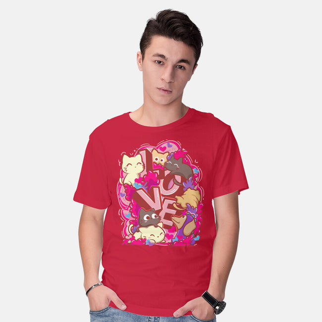 Meow Love-Mens-Basic-Tee-bloomgrace28