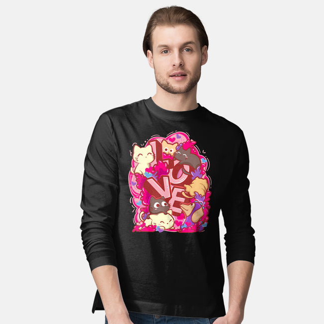 Meow Love-Mens-Long Sleeved-Tee-bloomgrace28