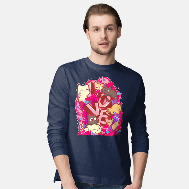 Meow Love-Mens-Long Sleeved-Tee-bloomgrace28