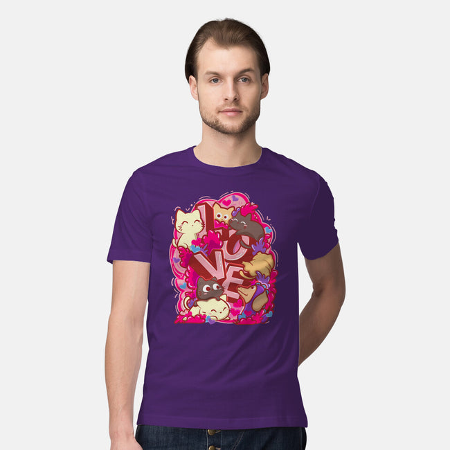 Meow Love-Mens-Premium-Tee-bloomgrace28