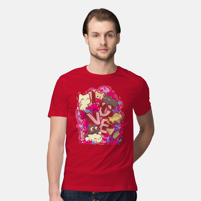 Meow Love-Mens-Premium-Tee-bloomgrace28