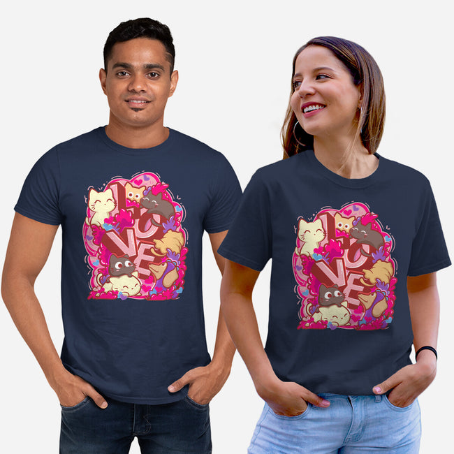Meow Love-Unisex-Basic-Tee-bloomgrace28