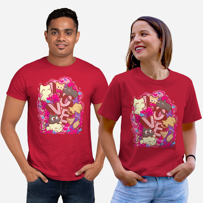 Meow Love-Unisex-Basic-Tee-bloomgrace28