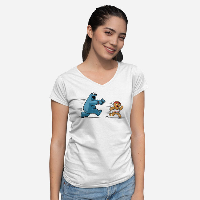Cookie Motivation-Womens-V-Neck-Tee-erion_designs